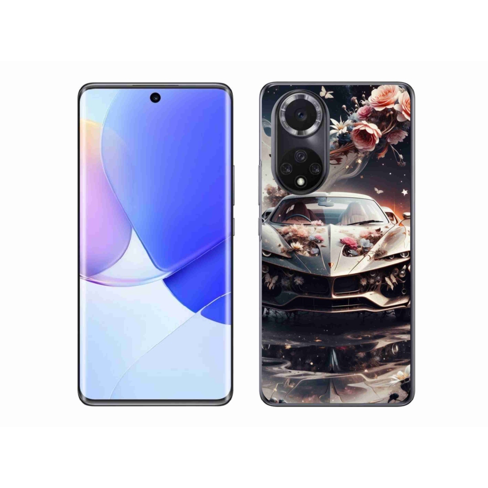 Gél borítás mmCase a Honor 50 - virágos sportkocsihoz