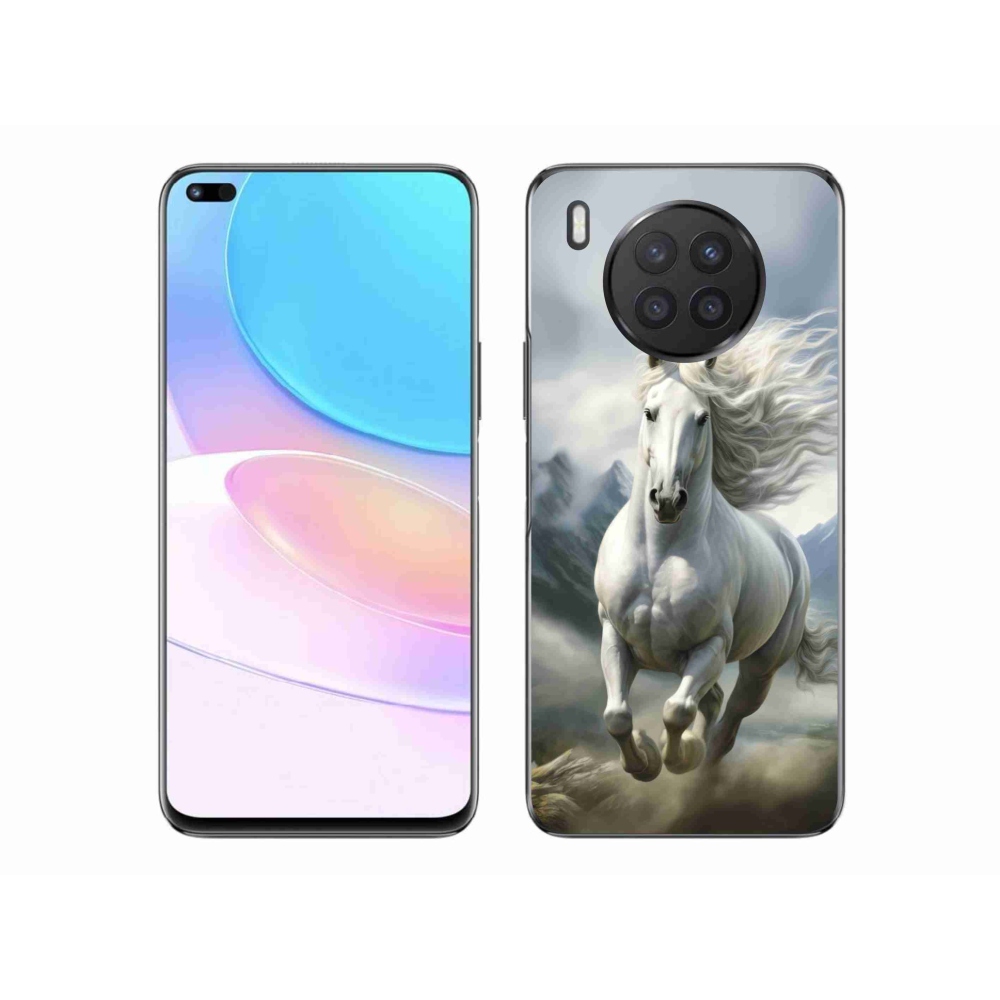 Zselés borítás mmCase a Honor 50 Lite-hoz - futó fehér ló 3
