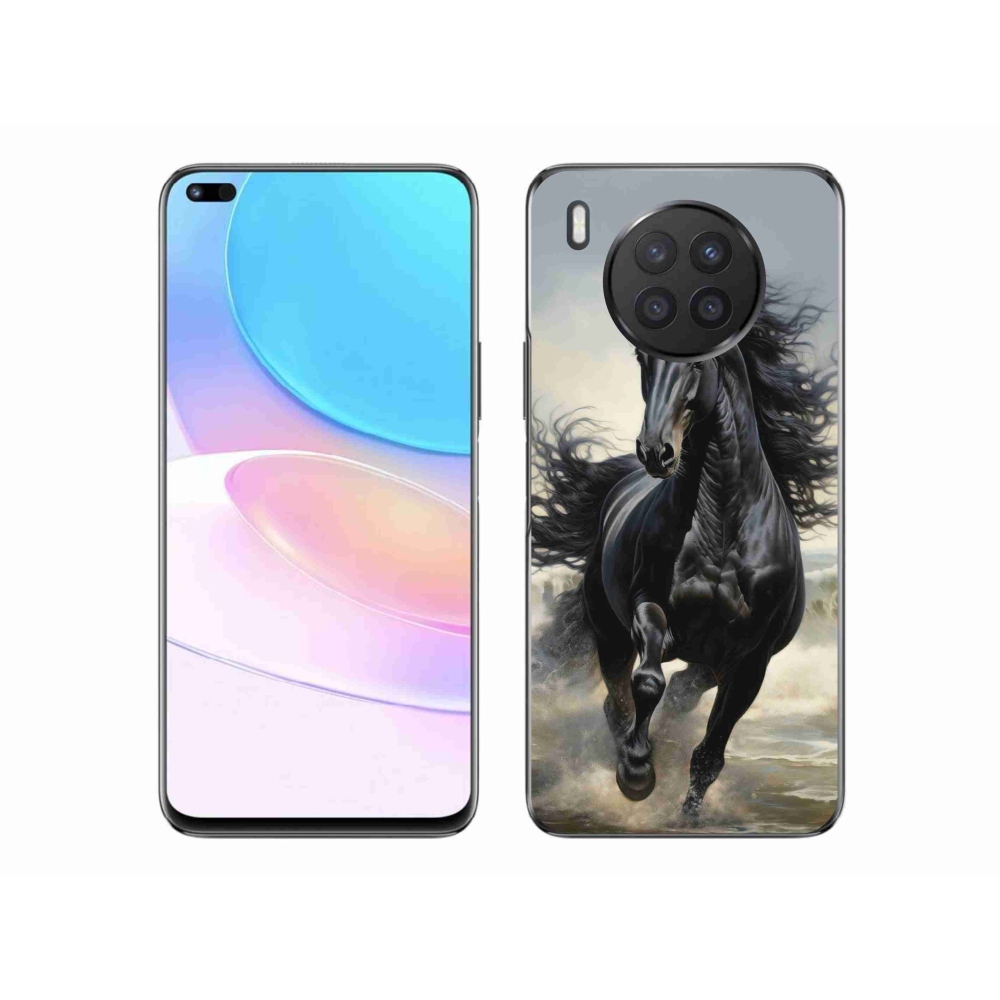 Zselés borítás mmCase a Honor 50 Lite-hoz - futó fekete ló