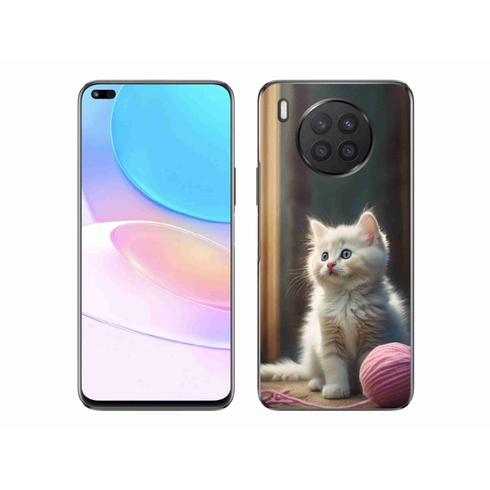 Zselés borítás mmCase a Honor 50 Lite készülékhez - fehér cica 2