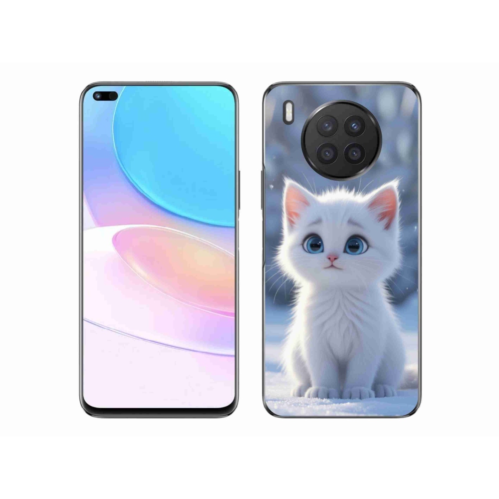 Zselés borítás mmCase a Honor 50 Lite készülékhez - fehér cica 3