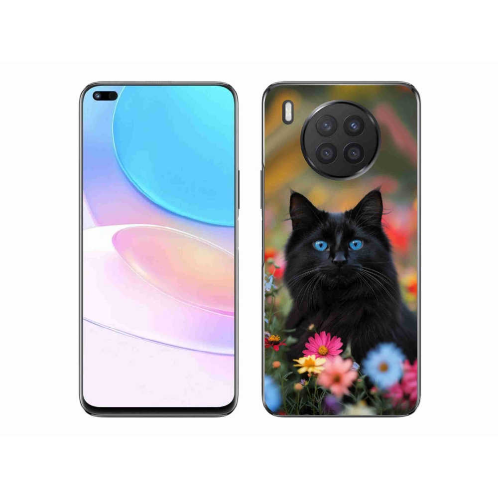 Zselés borítás mmCase a Honor 50 Lite készülékhez - fekete cica 4