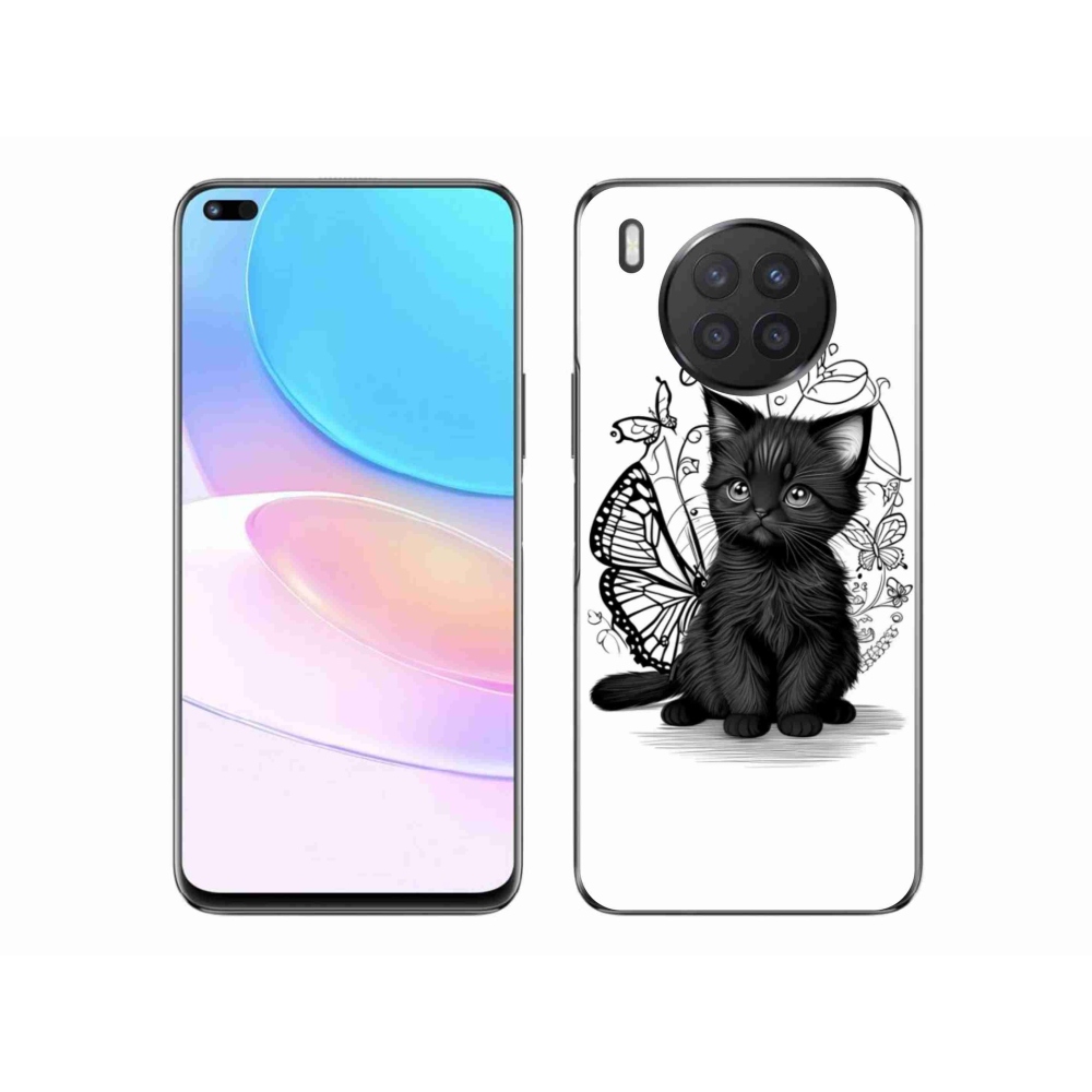 Zselés borítás mmCase a Honor 50 Lite készülékhez - fekete cica