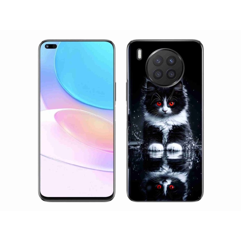Zselés borítás mmCase a Honor 50 Lite készülékhez - fekete-fehér cica
