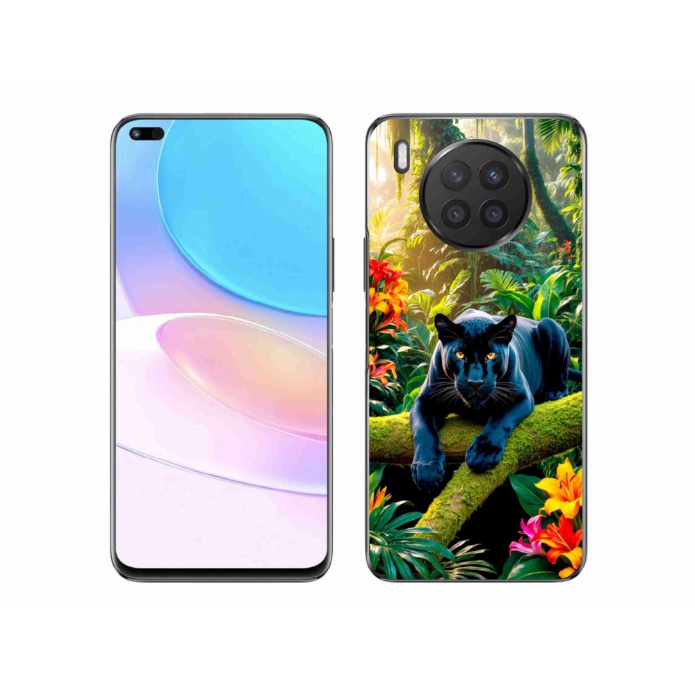 Zselés borítás mmCase a Honor 50 Lite-hoz - fekete párduc a dzsungelben
