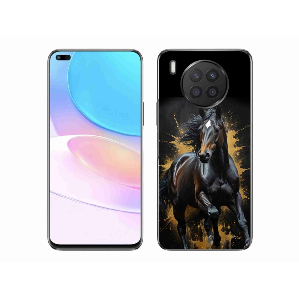 Zselés borítás mmCase a Honor 50 Lite készülékhez - elegáns fekete ménes