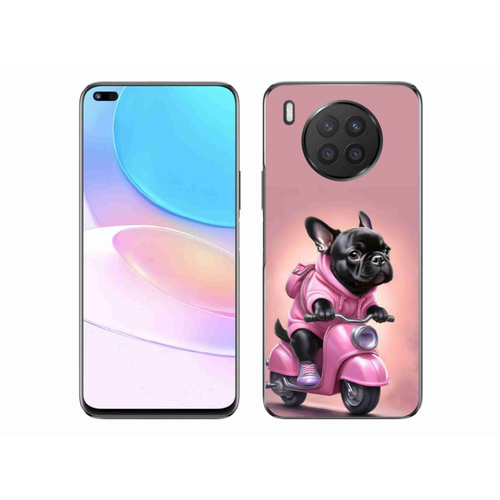 Gél borítás mmCase a Honor 50 Lite-hoz - Francia bulldog egy robogón