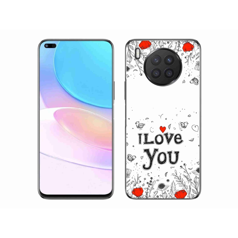 Gél borító mmCase a Honor 50 Lite-hoz - Szeretlek fehér háttérrel