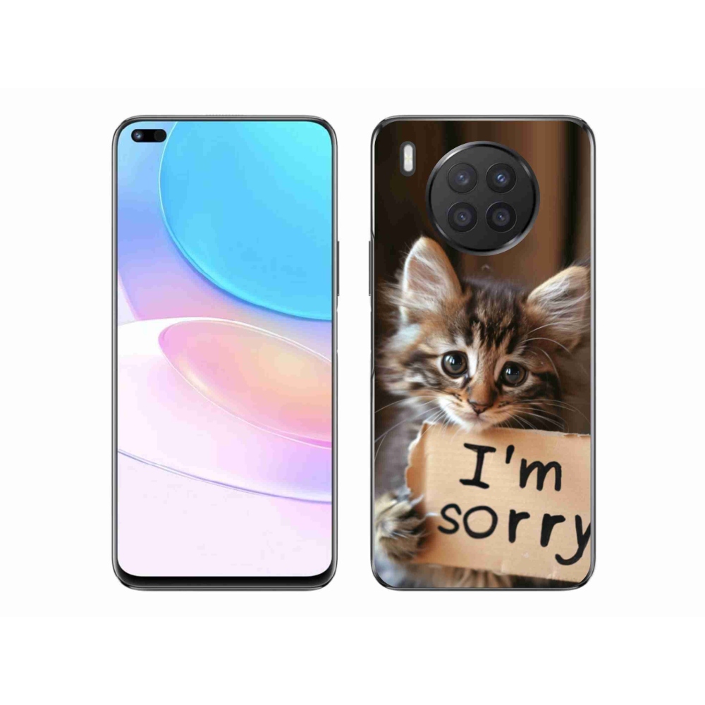 Zselés borítás mmCase a Honor 50 Lite-hoz - macska bocsánatkérése