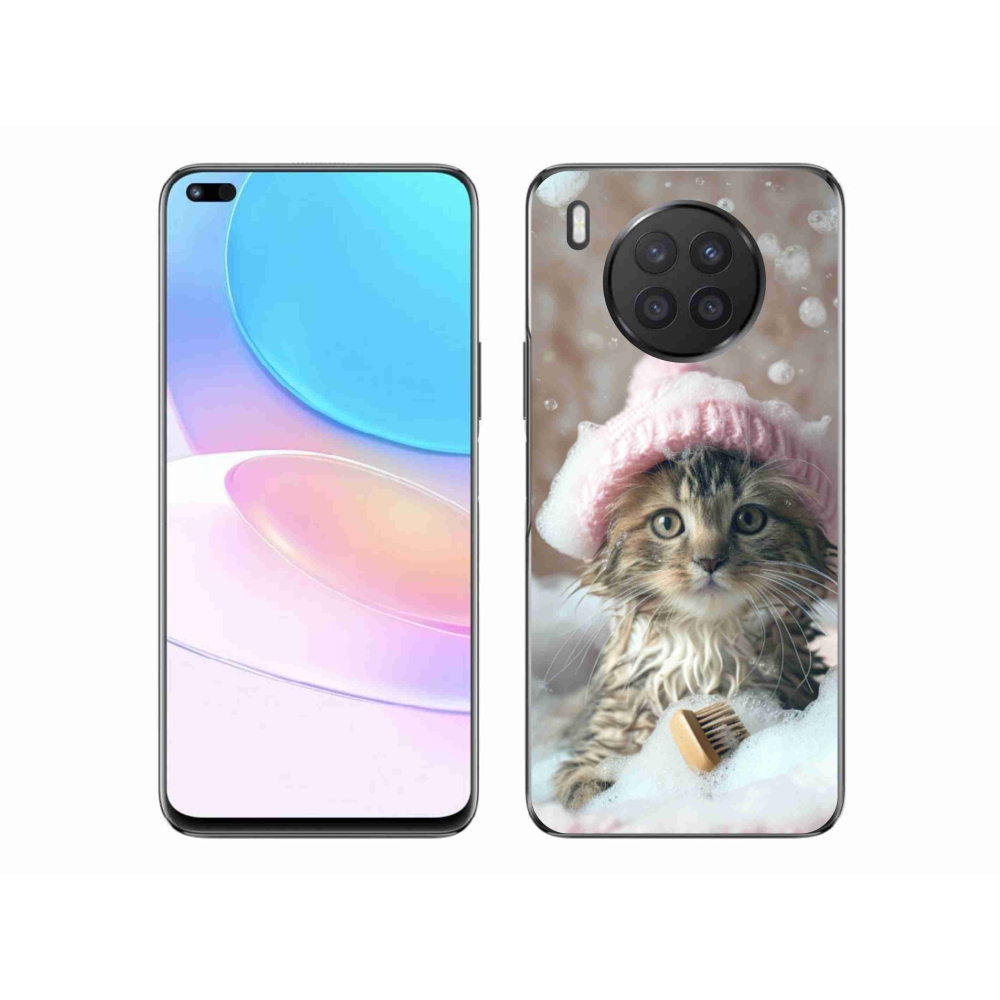 Zselés borítás mmCase a Honor 50 Lite-hoz - cica és fürdető