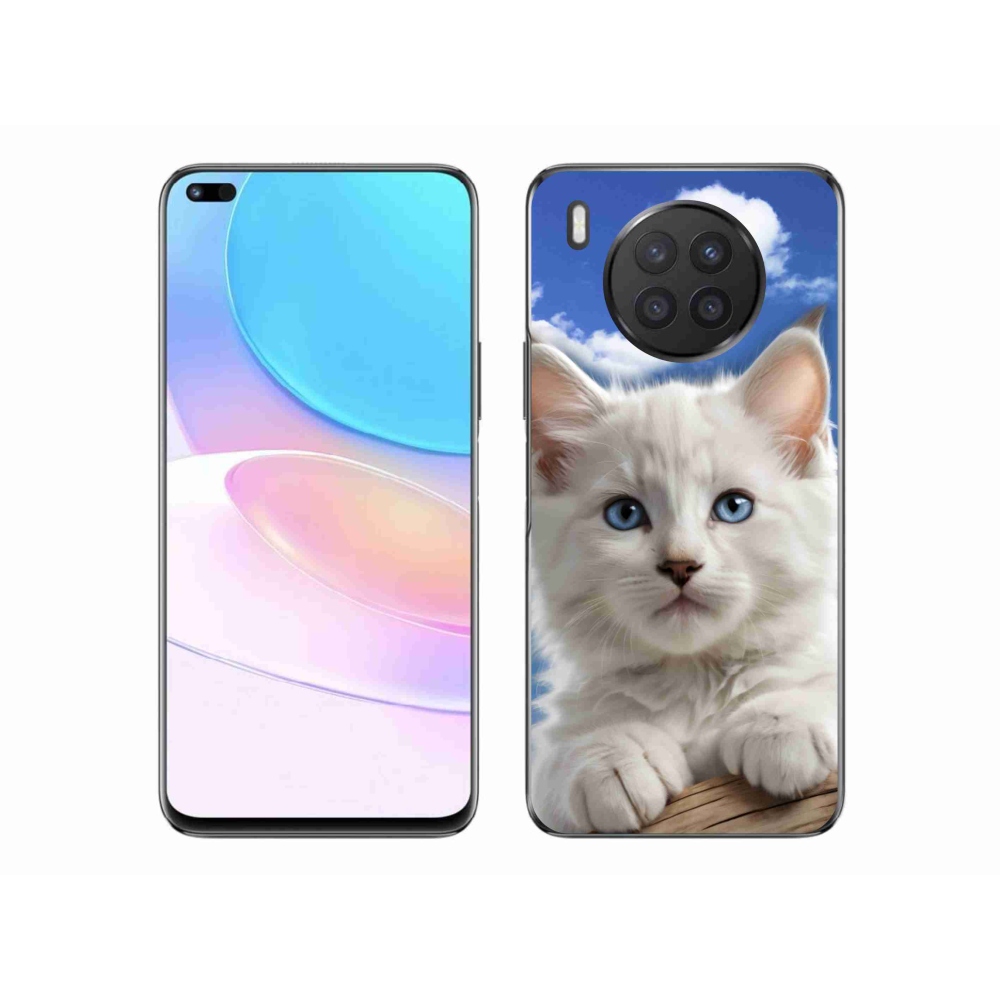 Zselés borítás mmCase a Honor 50 Lite-hoz - cica és felhők