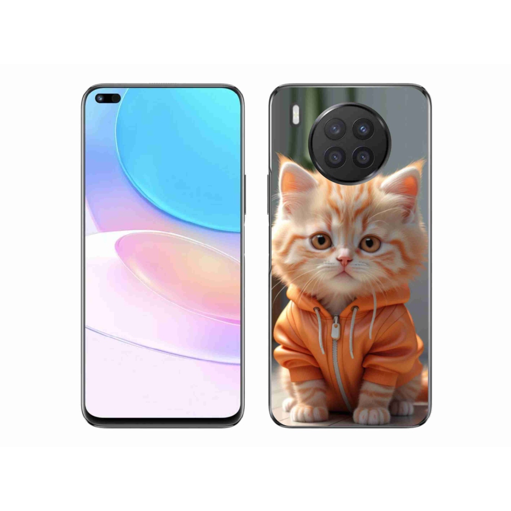 Gél borító mmCase a Honor 50 Lite-hoz - cica egy melegítőben