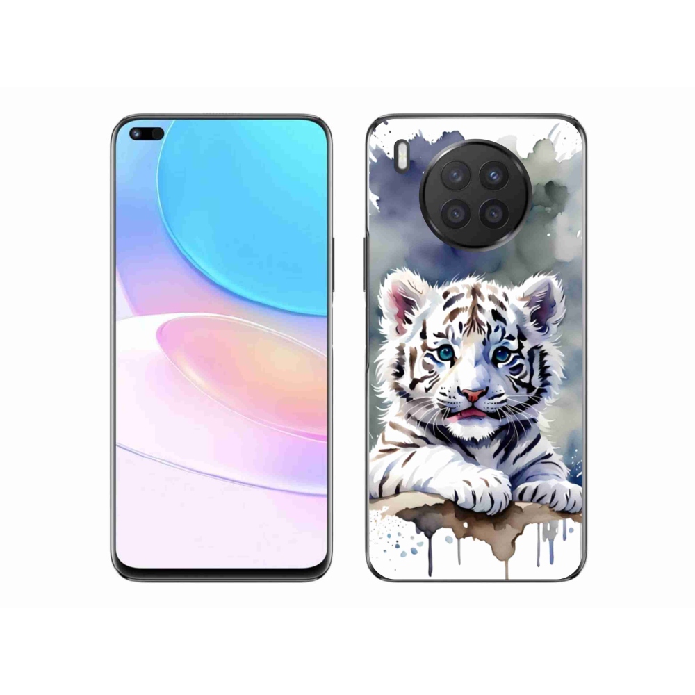 Zselés borítás mmCase a Honor 50 Lite készülékhez - fehér tigriskölyök
