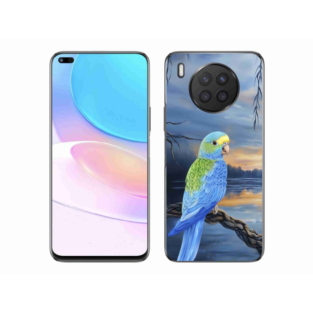 Zselés borítás mmCase a Honor 50 Lite készülékhez - kék papagáj