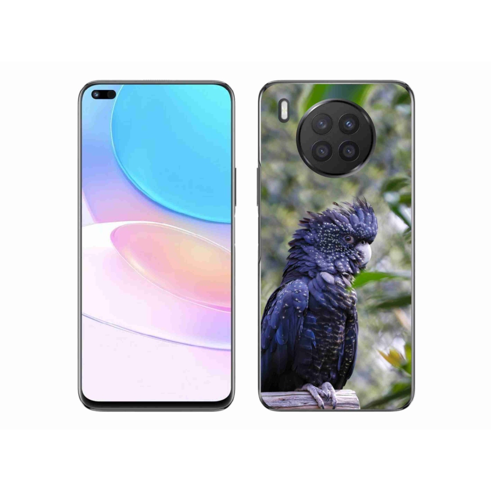 Zselés borítás mmCase a Honor 50 Lite készülékhez - papagáj kakadu fekete
