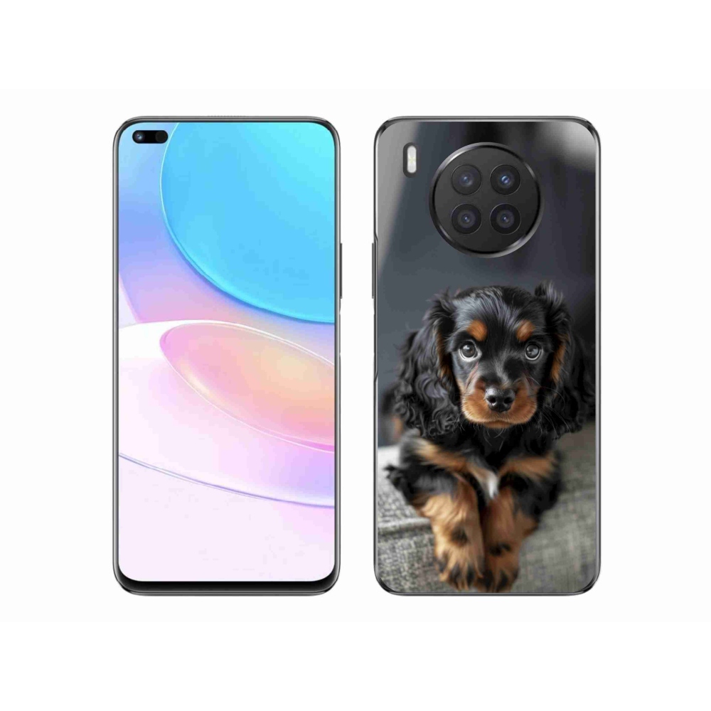 Zselés borítás mmCase a Honor 50 Lite készülékhez - aranyos hosszúszőrű tacskó