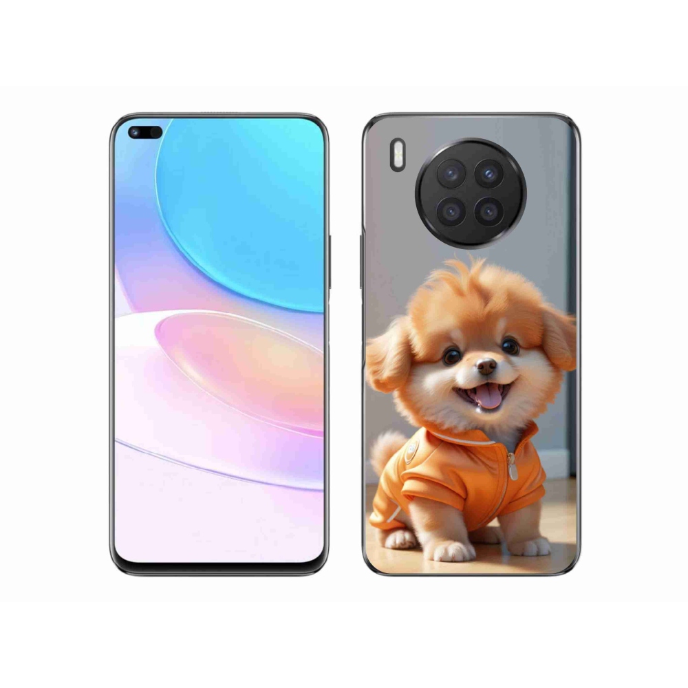 Zselés borítás mmCase a Honor 50 Lite számára - aranyos pomerániai pulóverben