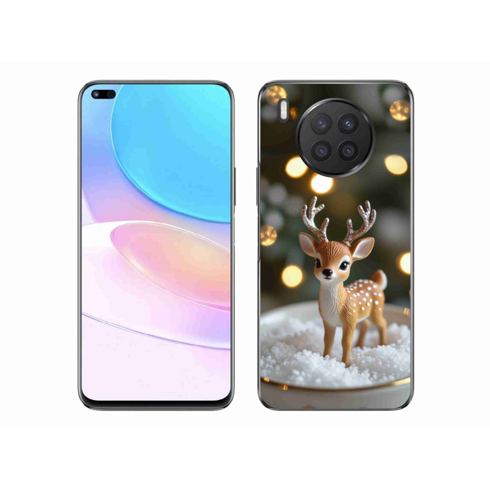 Gél borító mmCase a Honor 50 Lite számára - aranyos karácsonyi szarvasok