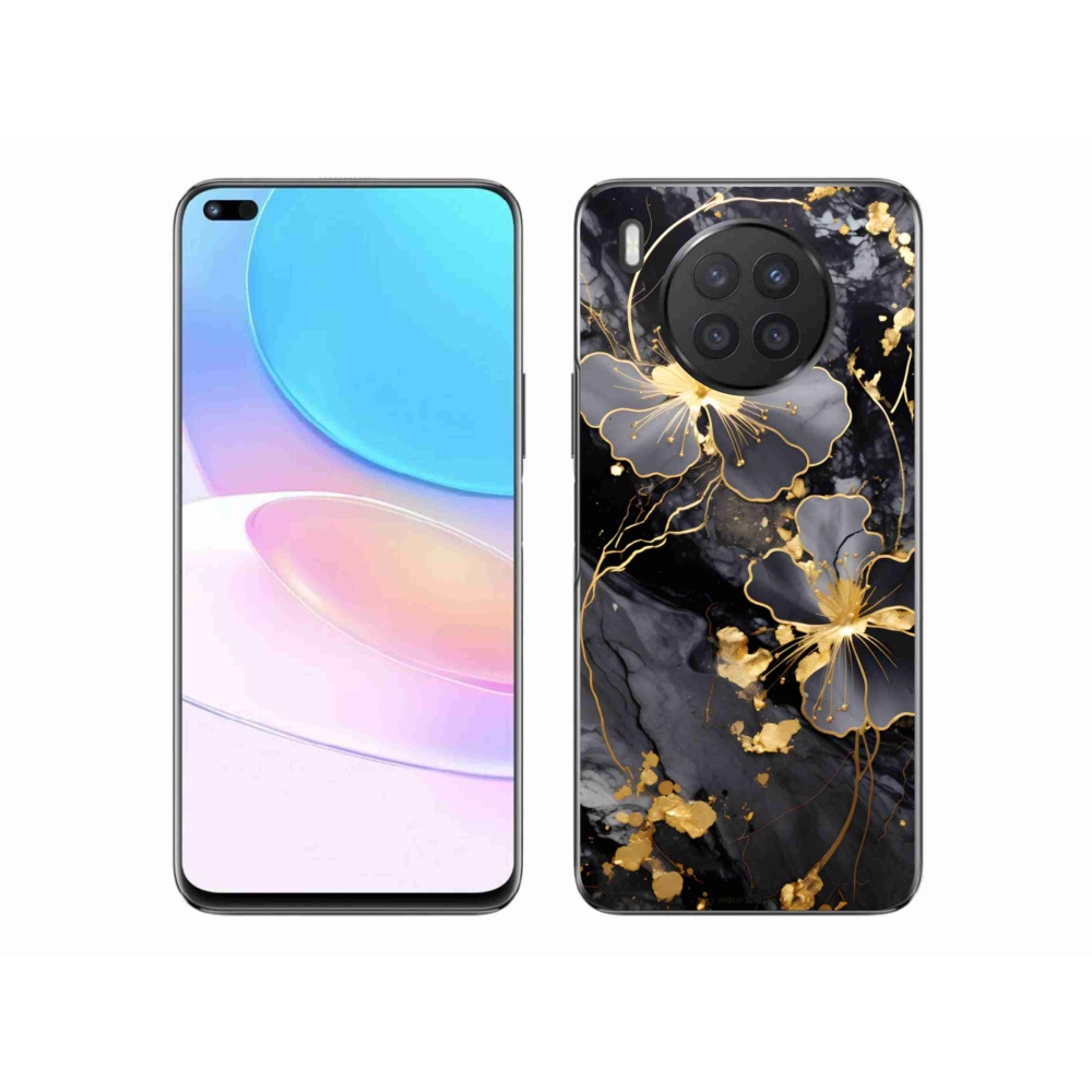 Zselés tok mmCase a Honor 50 Lite készülékhez - arany virágok