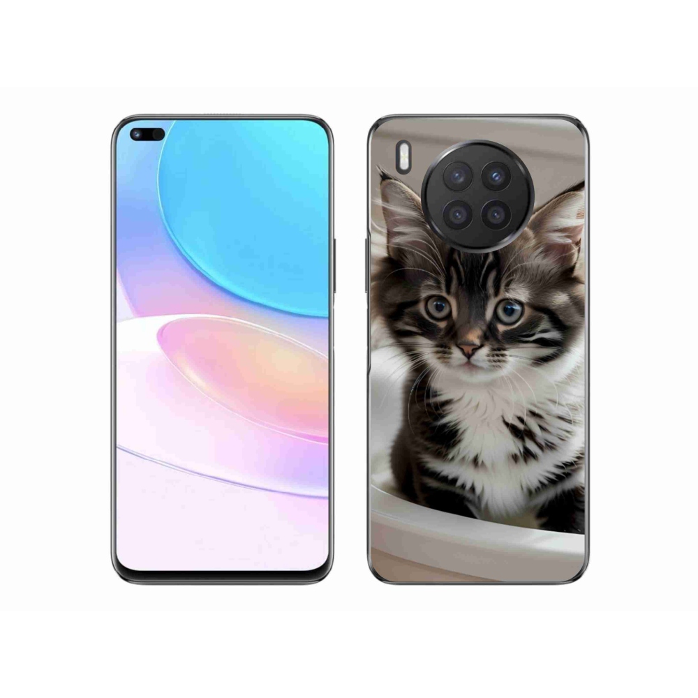 Zselés borítás mmCase a Honor 50 Lite készülékhez - kíváncsi cica