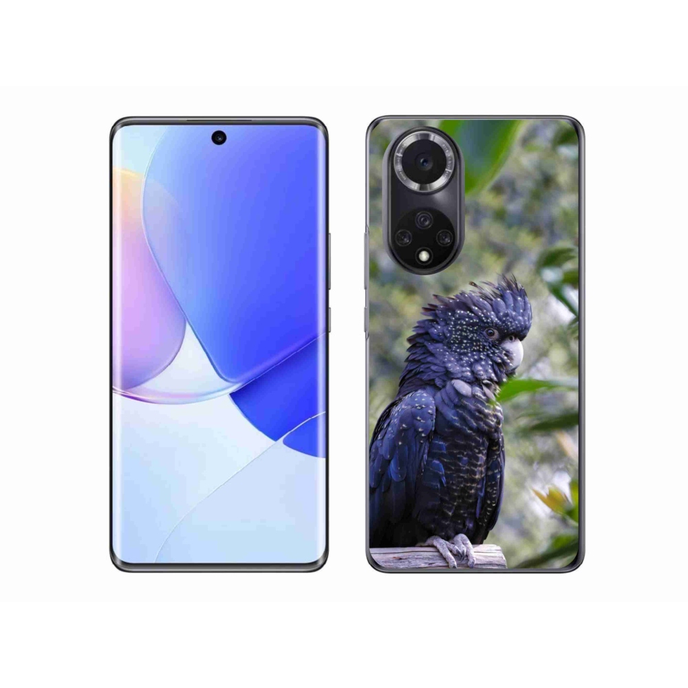 Zselés borítás mmCase a Honor 50 készülékhez - papagáj kakadu fekete