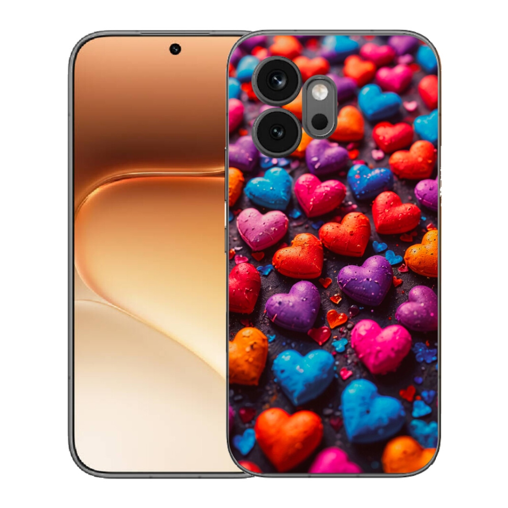 mmCase géltok az Honor 600-hoz – színes szívek