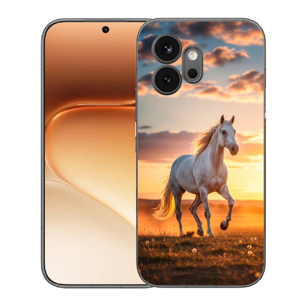 mmCase gél tok az Honor 600-hoz – futó fehér ló 2