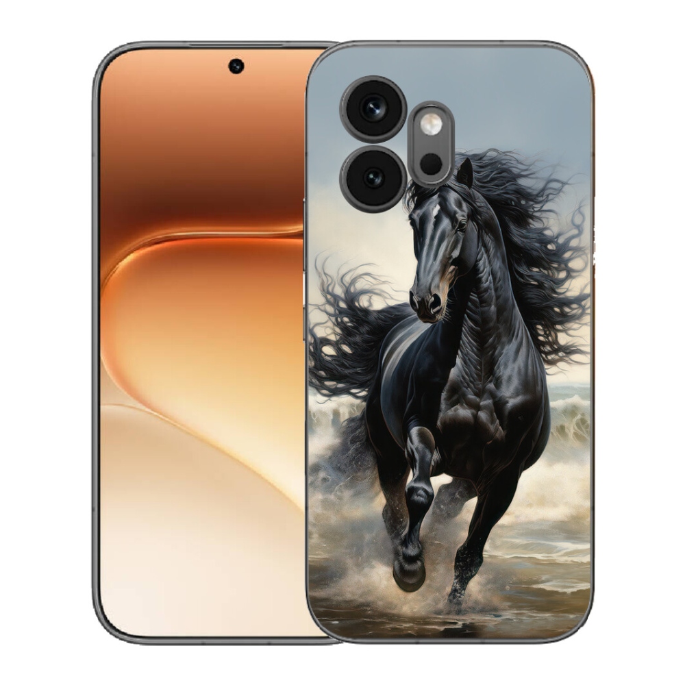mmCase gélhuzat az Honor 600-hoz – futó fekete ló