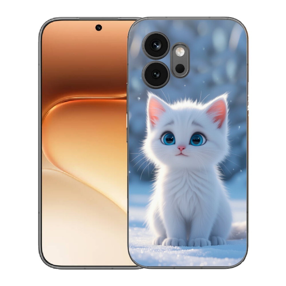 mmCase gél tok az Honor 600-hoz – fehér cica 3