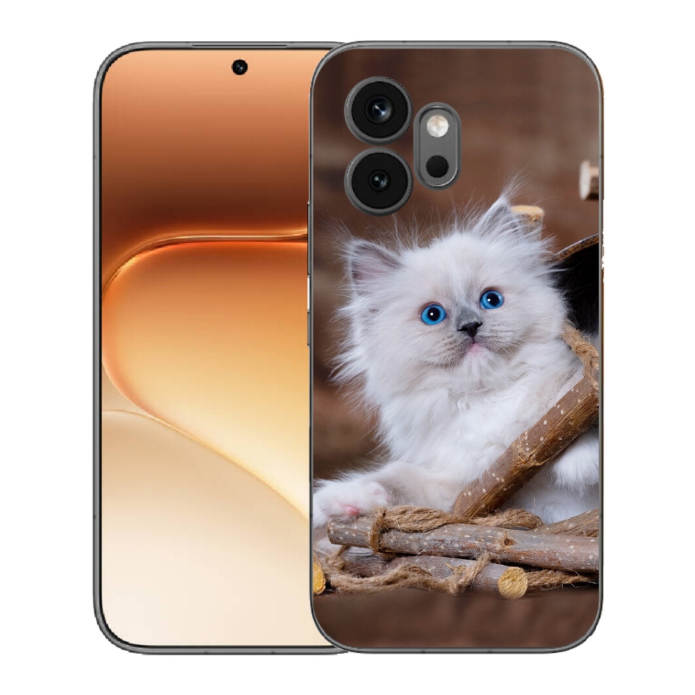 mmCase gél tok az Honor 600-hoz – fehér cica