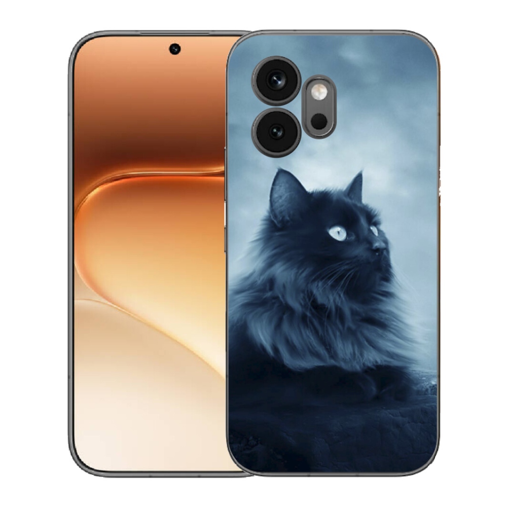 mmCase gél tok az Honor 600-hoz – fekete macska 1
