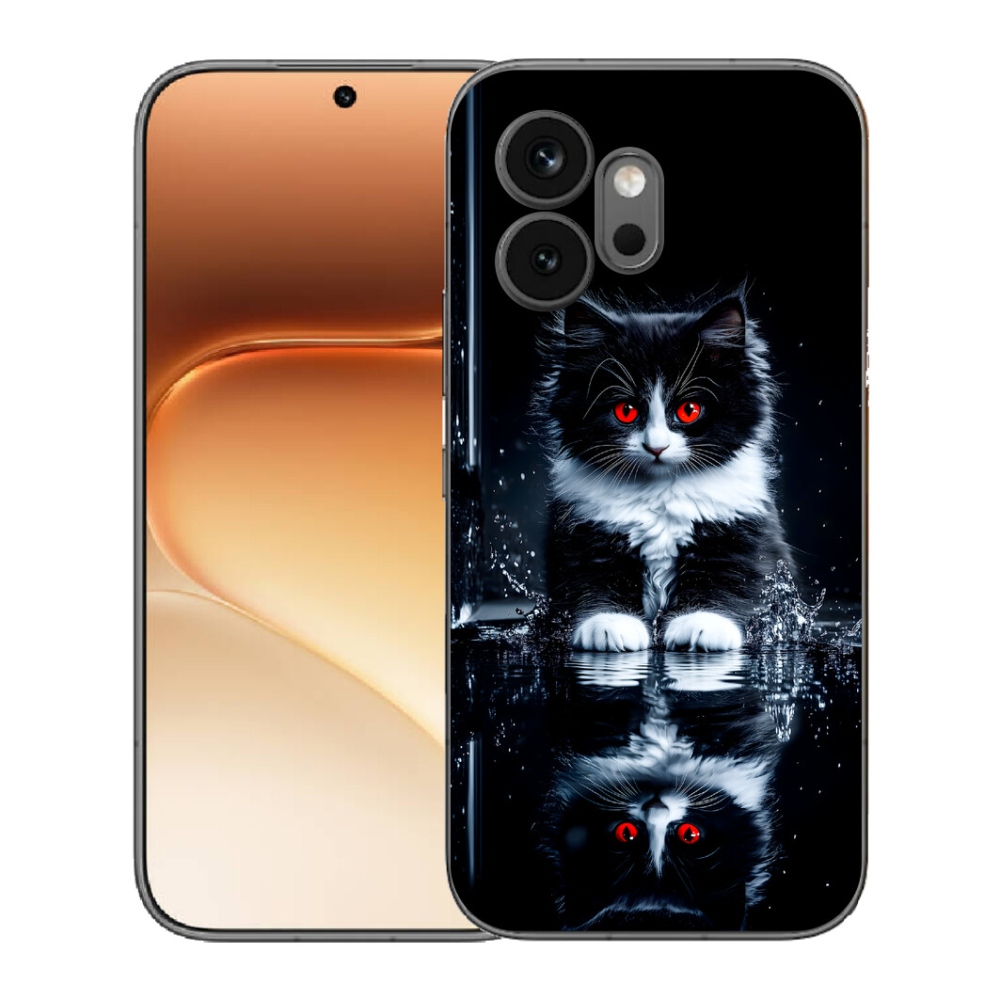 mmCase géltok az Honor 600-hoz – fekete-fehér cica