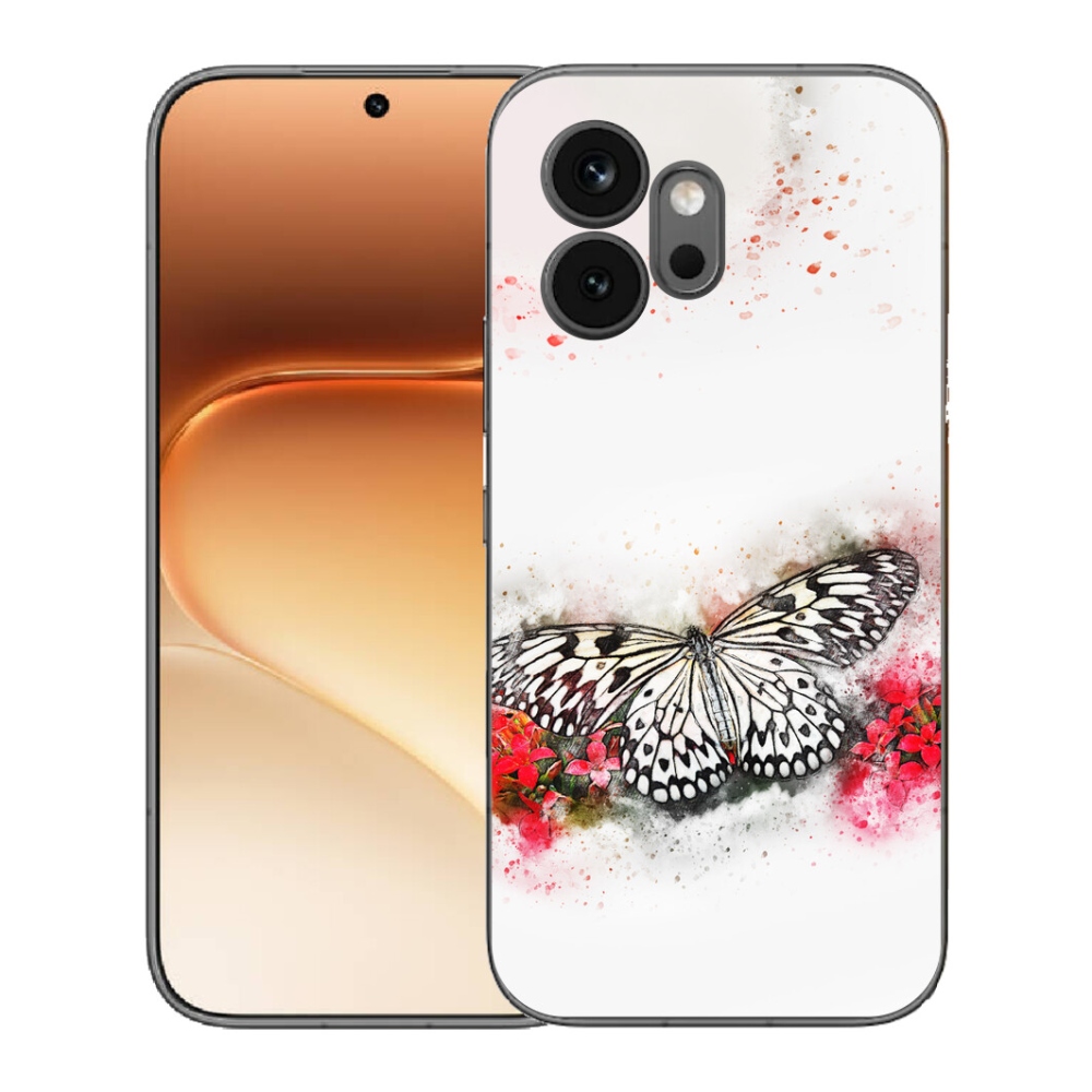 mmCase géltok az Honor 600-hoz – fekete-fehér pillangó