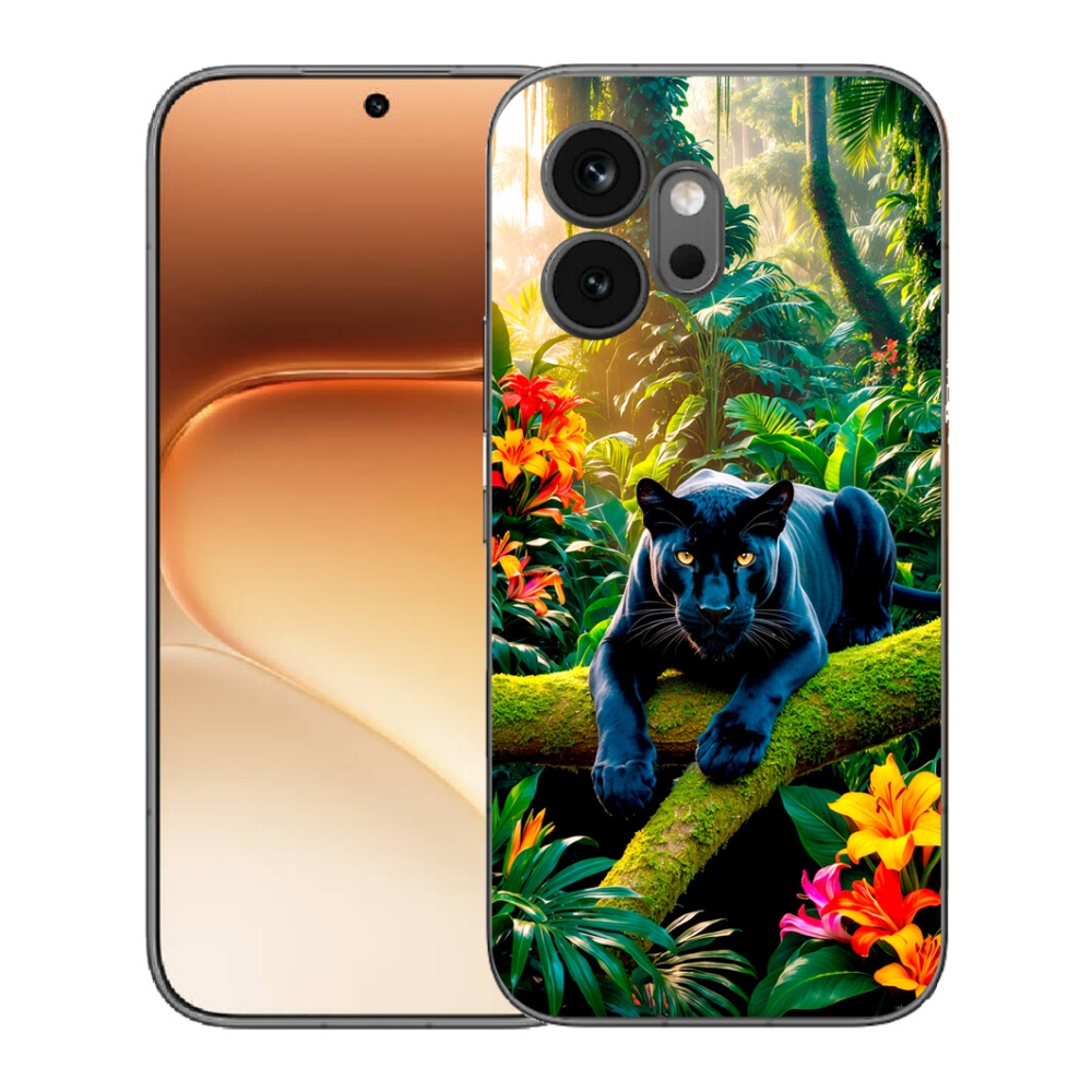 mmCase gél tok az Honor 600-hoz – fekete párduc a dzsungelben