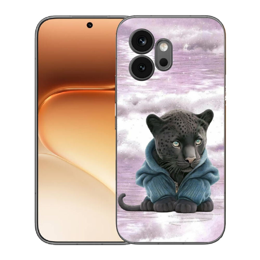 mmCase gél tok az Honor 600-hoz – fekete párduc pulóverben