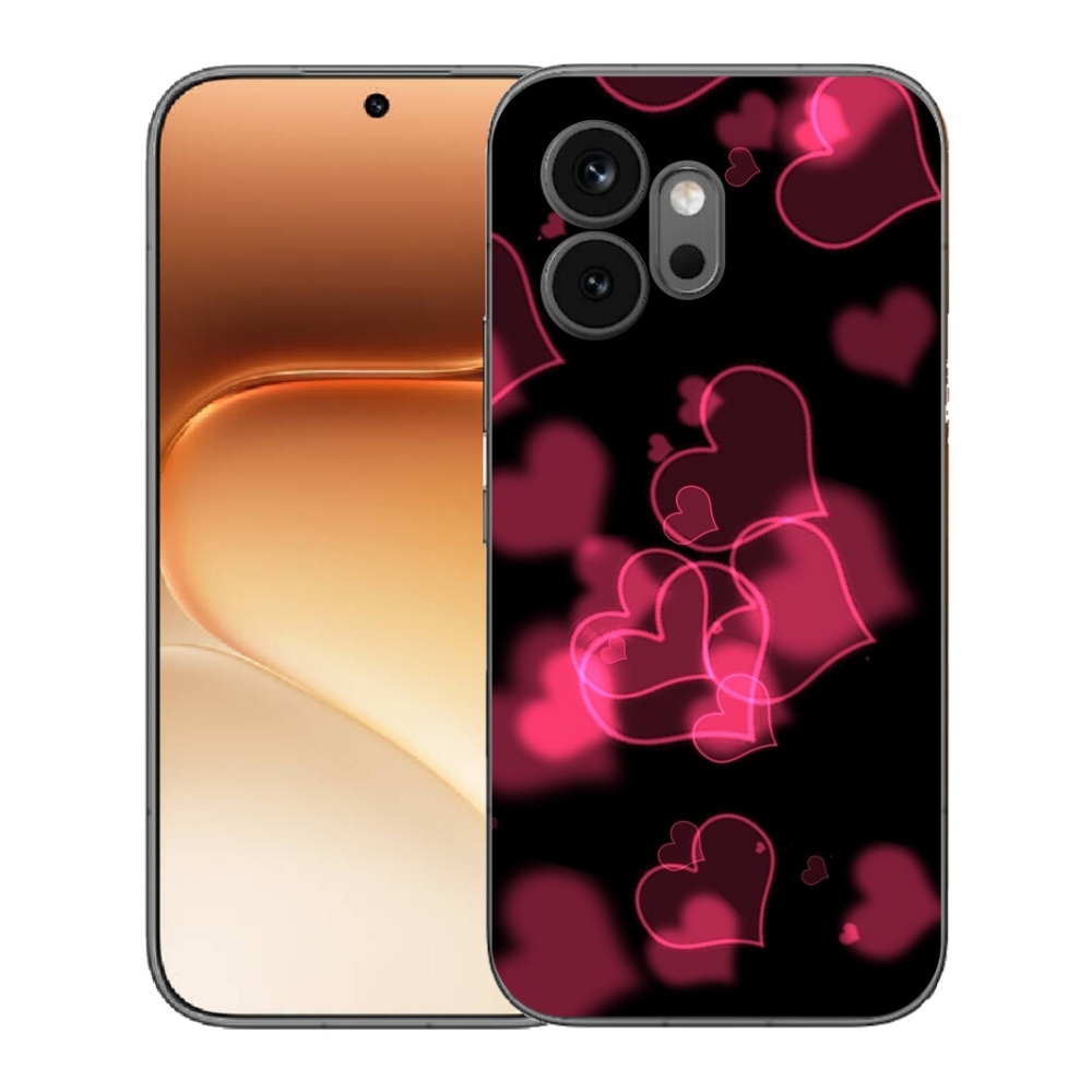 mmCase géltok az Honor 600-hoz – piros szívecskékkel