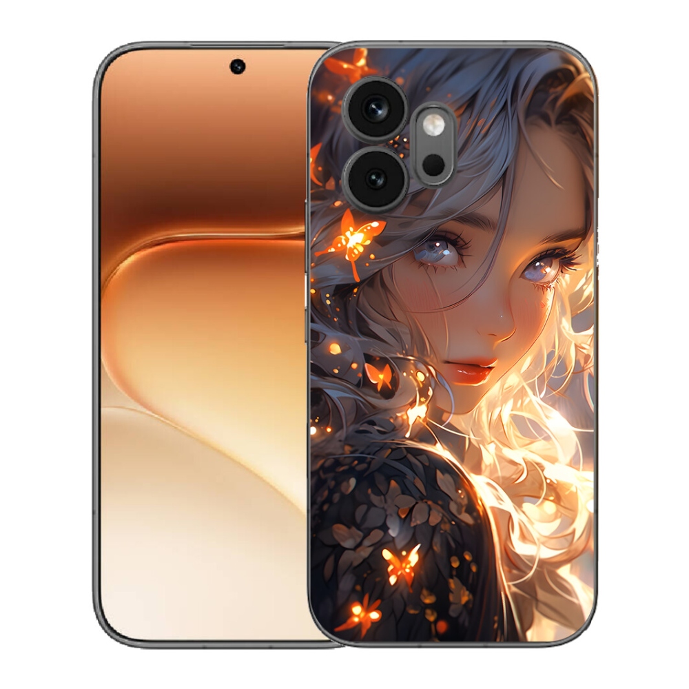 mmCase gél tok az Honor 600-hoz – lány és pillangók