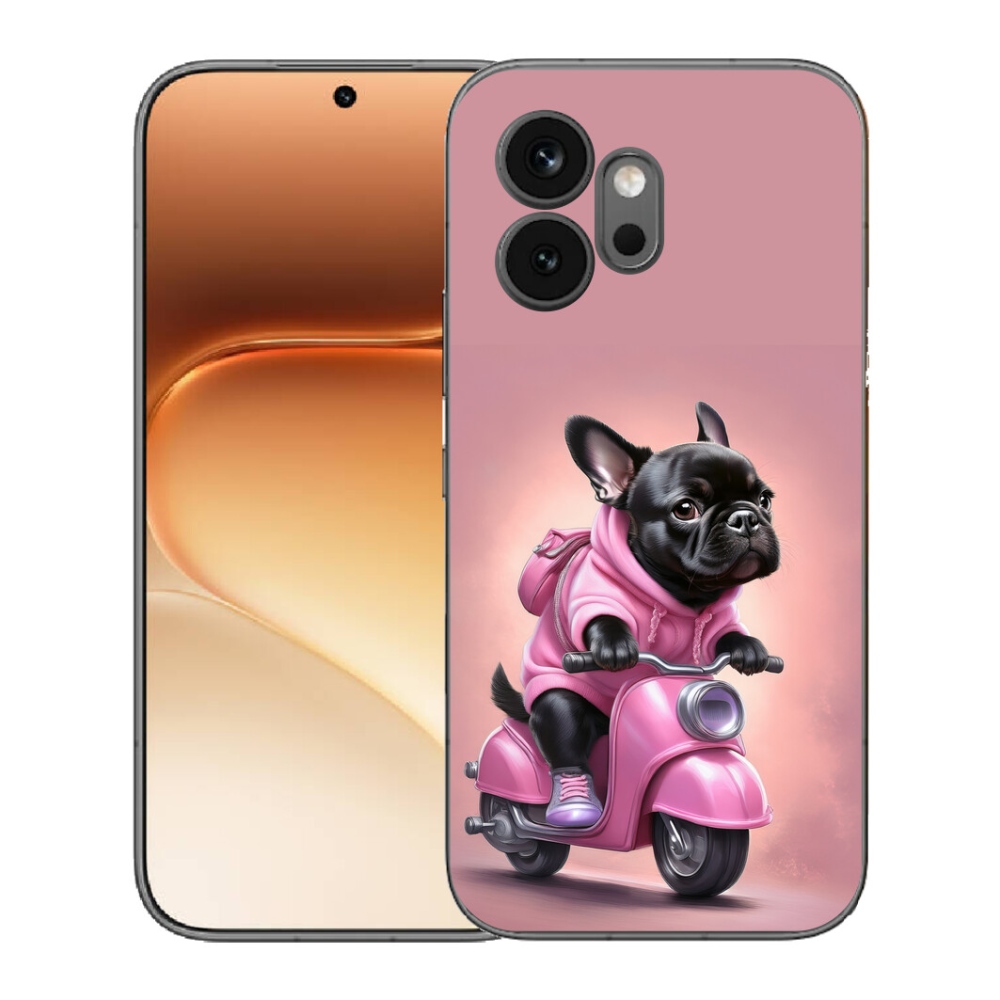 mmCase gél tok az Honor 600-hoz – francia buldog robogón