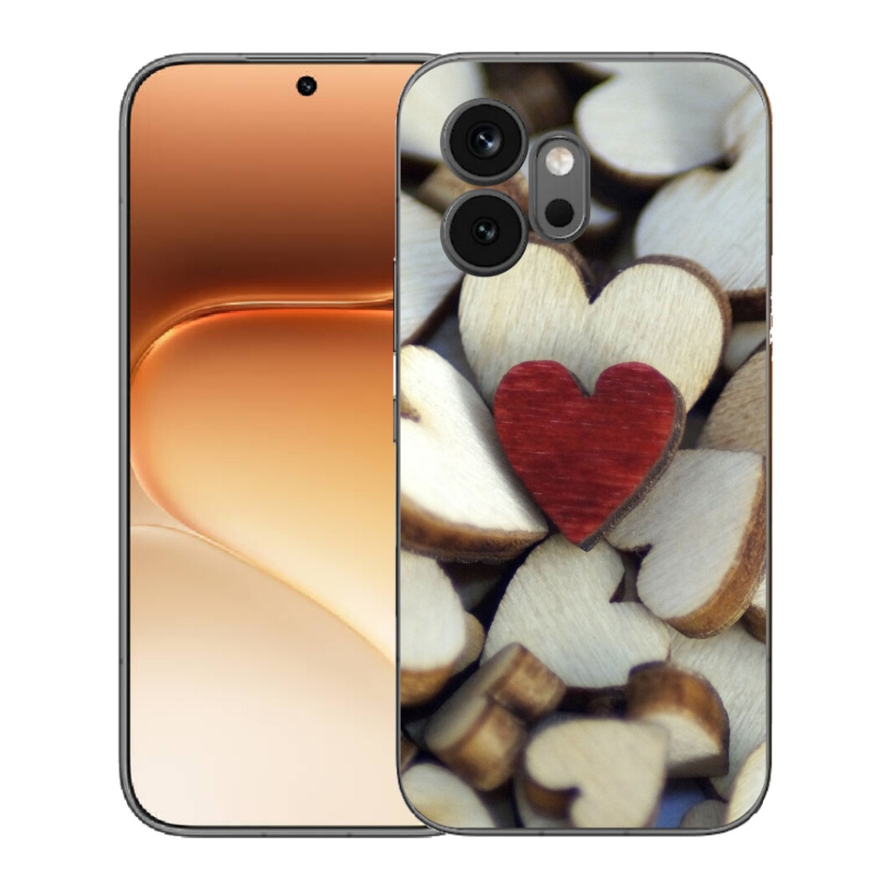 mmCase géltok az Honor 600-hoz – gravírozott piros szív 