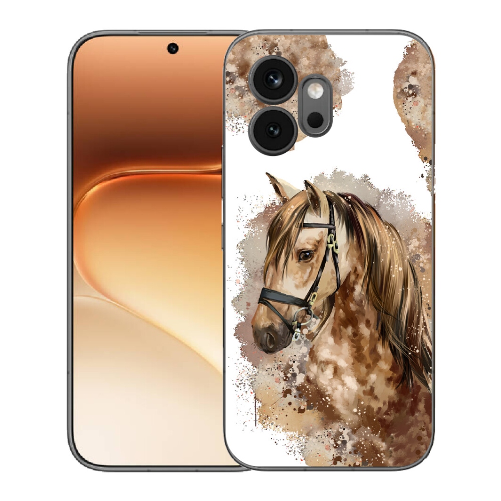mmCase gél tok az Honor 600-hoz – barna, rajzolt ló
