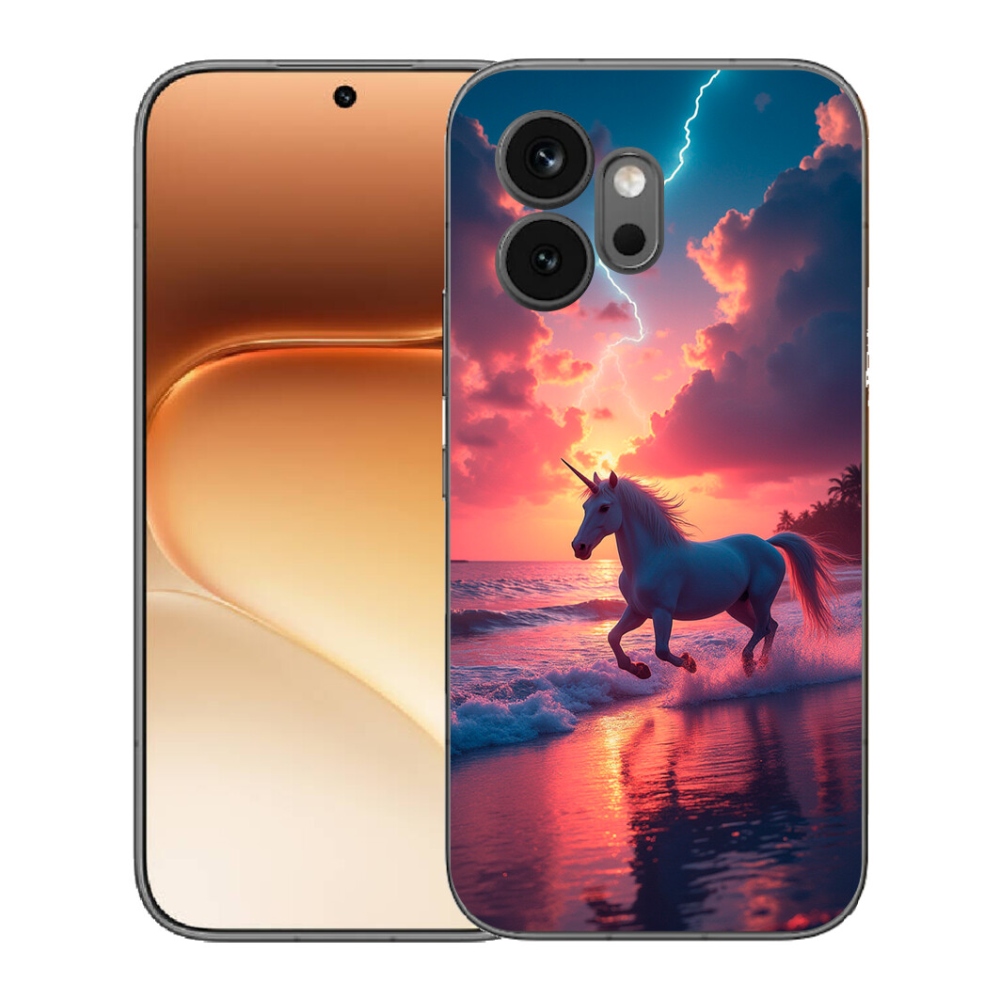 mmCase gél tok az Honor 600-hoz – egyszarvú a tengerparton