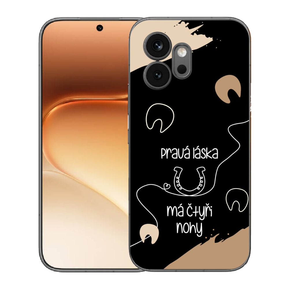 mmCase gél tok az Honor 600-hoz – ló motívum, fekete háttér