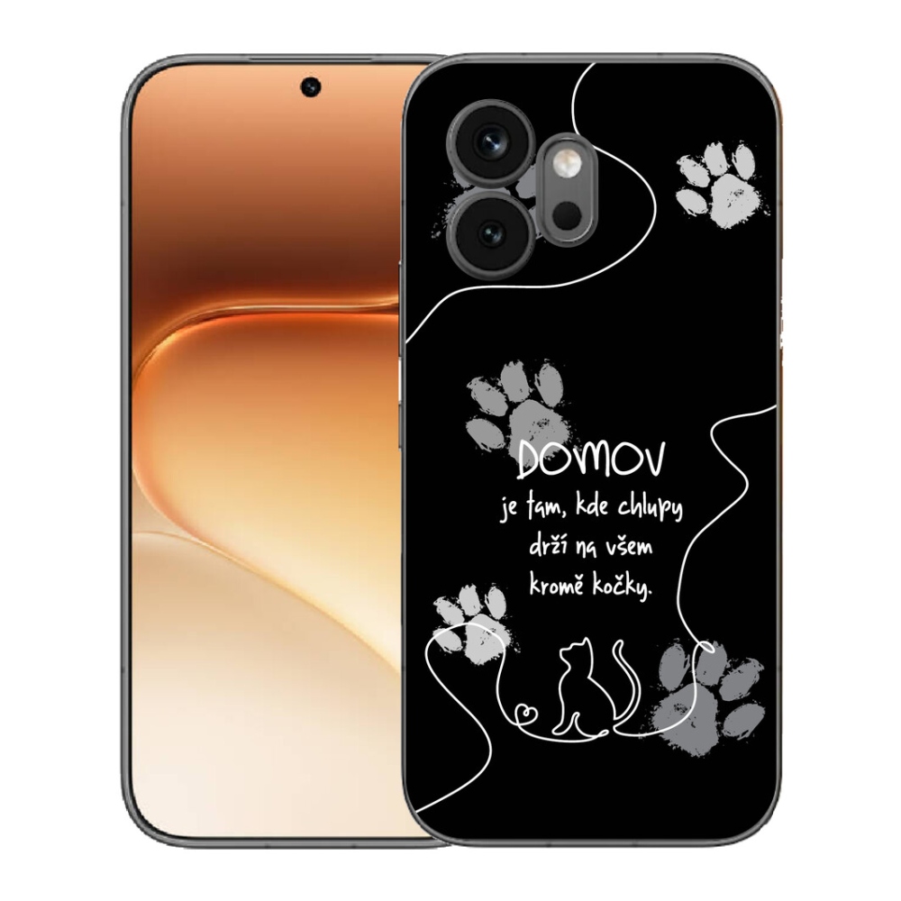 mmCase gél tok az Honor 600-hoz – macskás motívum, fekete háttér