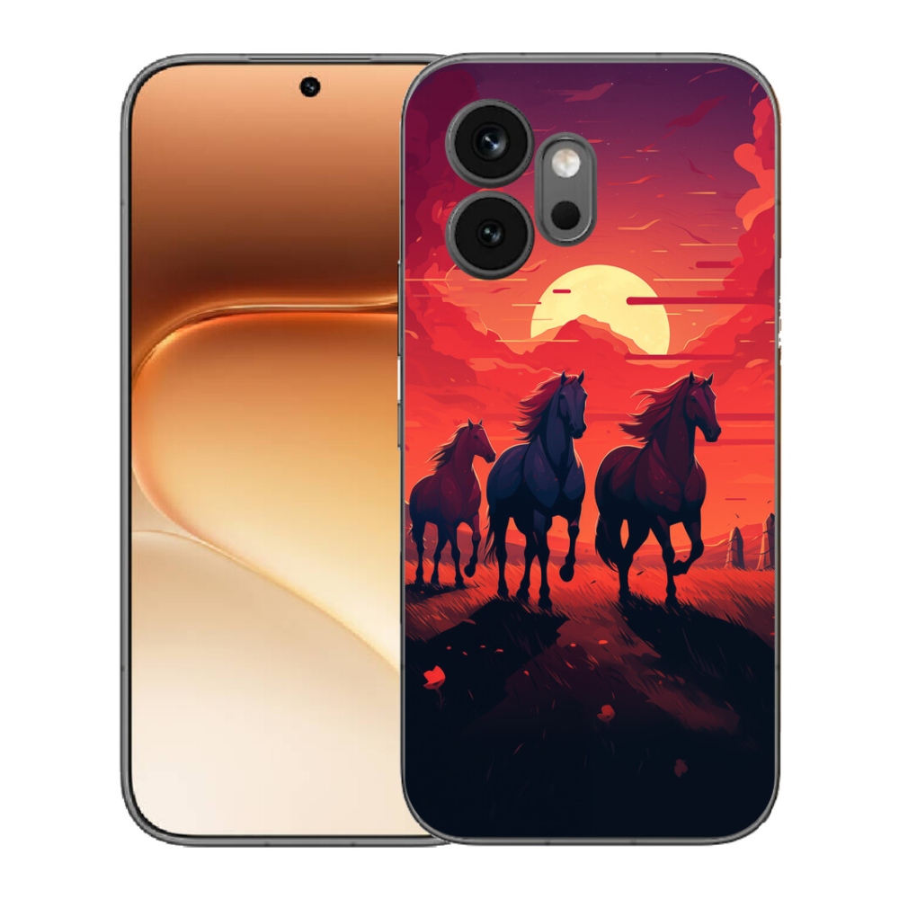 mmCase géltok az Honor 600-hoz – lovak és naplemente