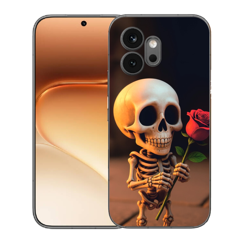 mmCase géltok az Honor 600-hoz – csontváz rózsával