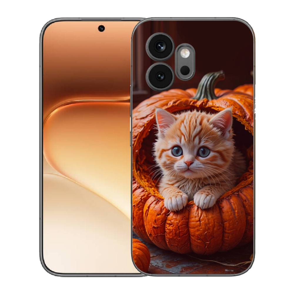 mmCase gél tok az Honor 600-hoz – cica és sütőtök 2