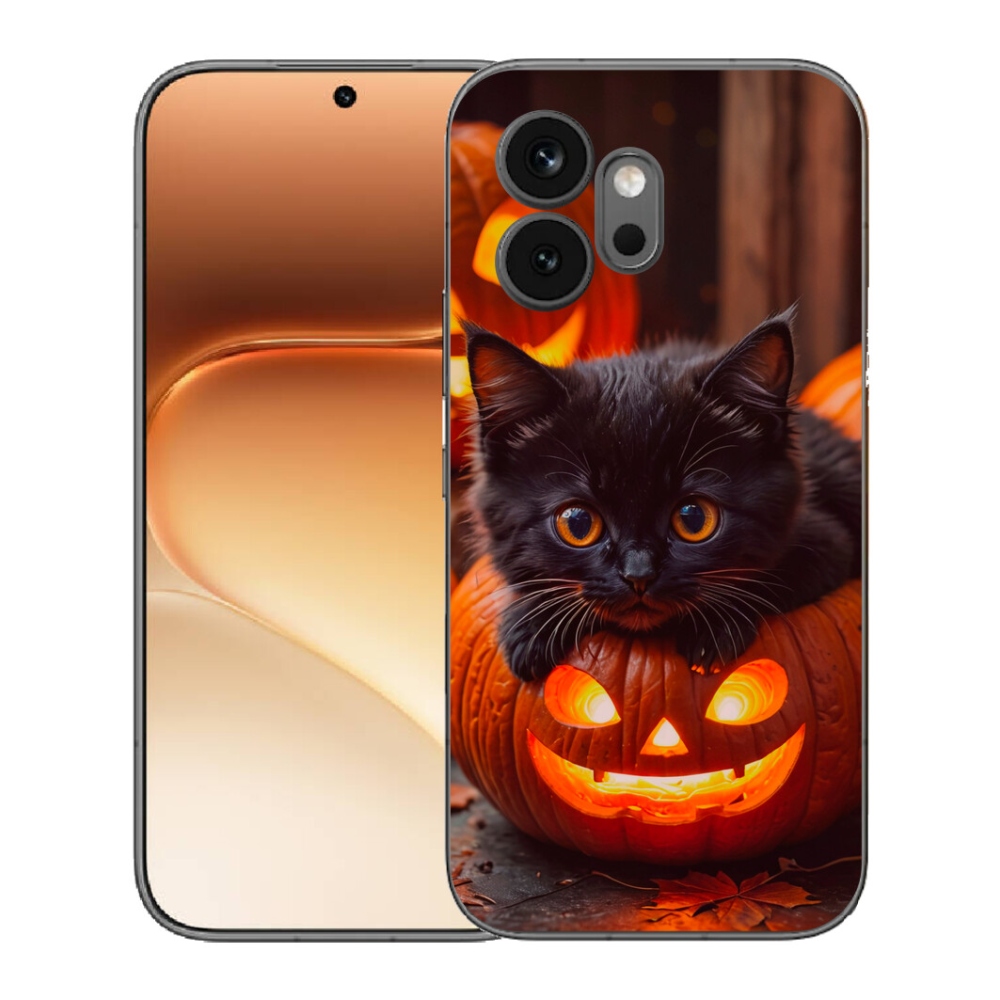 mmCase gél tok az Honor 600-hoz – cica és sütőtök