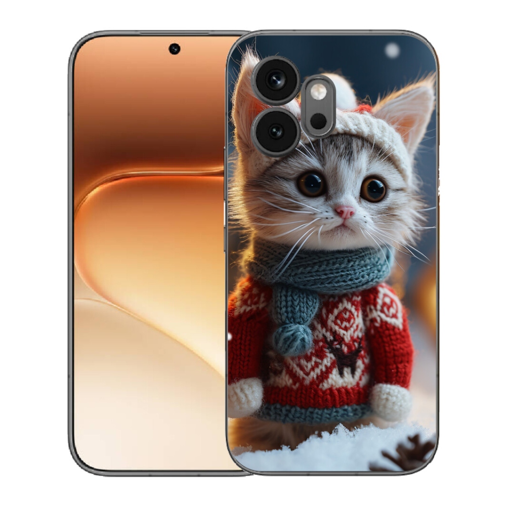 mmCase géltok az Honor 600-hoz – pulóveres cica