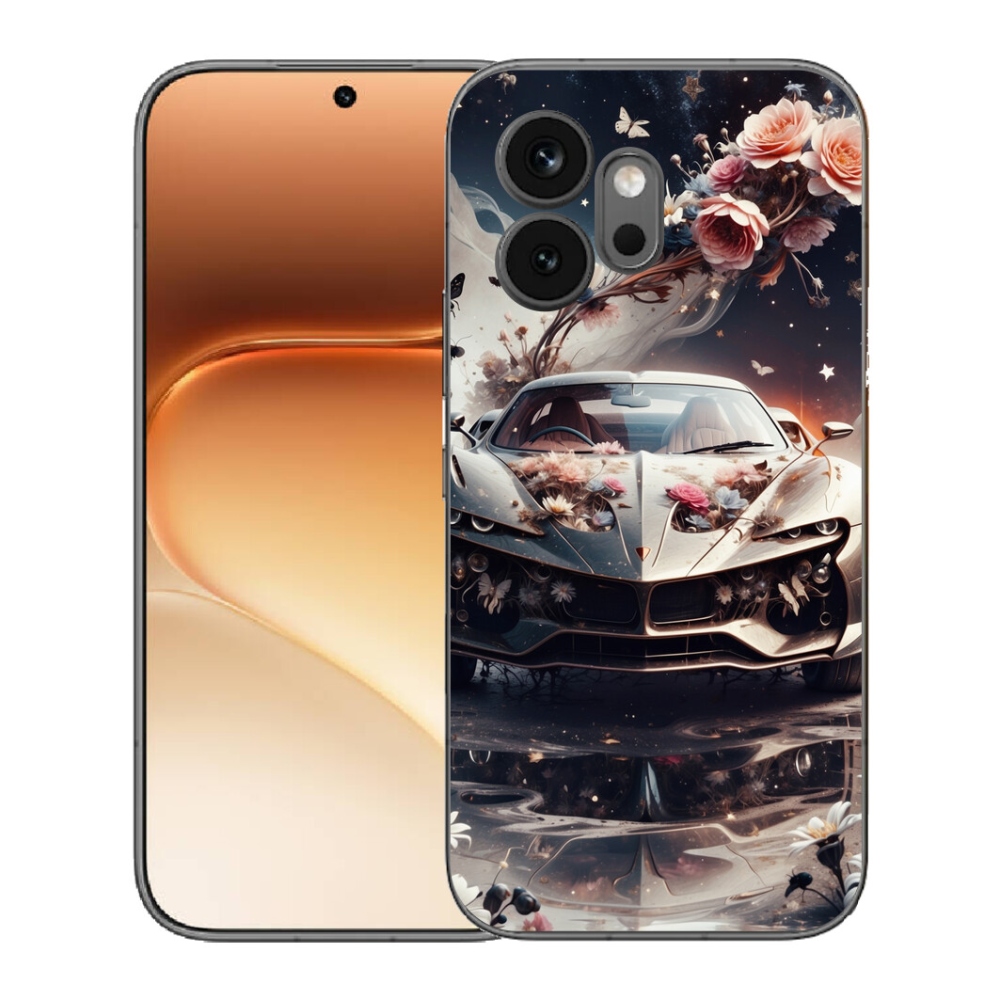 mmCase gél tok az Honor 600-hoz – virágmintás sportautó