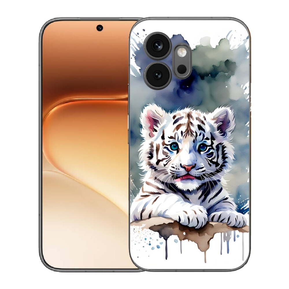 mmCase géltok az Honor 600-hoz – fehér tigris kölyök
